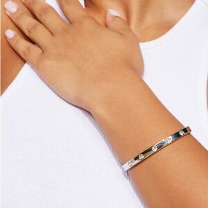 Silver Bracelet with Crystal Accents